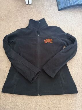 USC Columbia Women's M Black Full-Zip Fleece Jacket